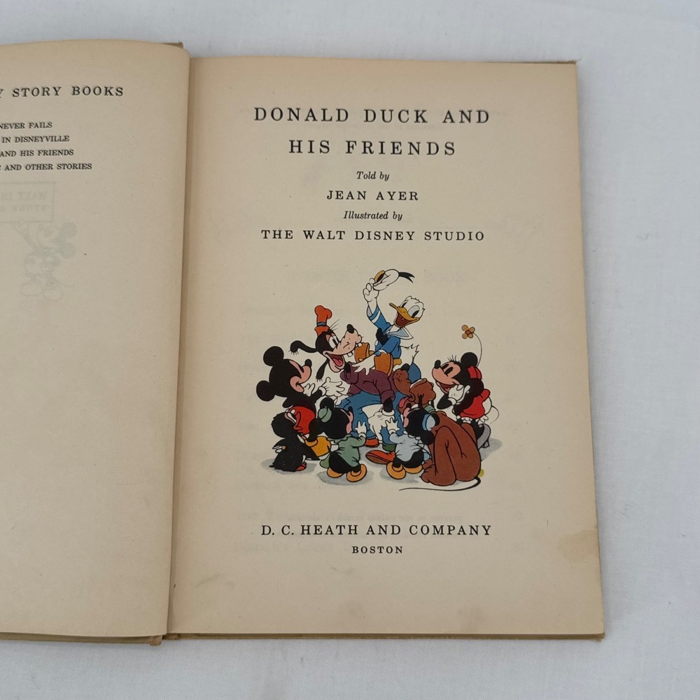 Vintage 1939 Donald Duck and His Friends Hardcover 1st Edition Book Walt Disney - Picture 5 of 9